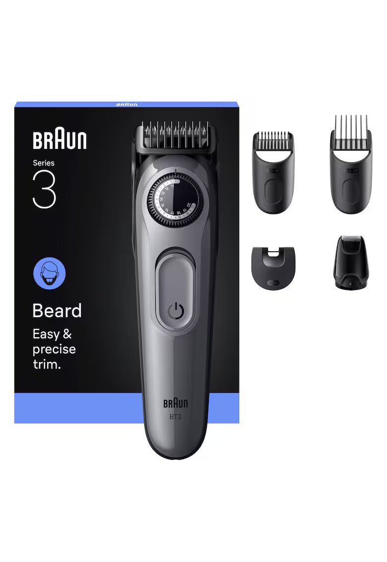 Braun Тример за брада Beard Trimmer Series 3 - Сребрист