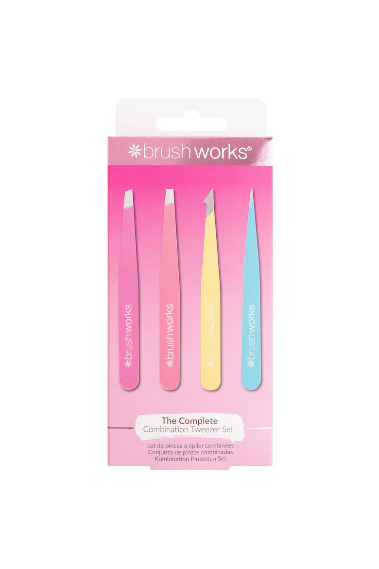 Brushworks Комплект 4 пинсети Neon