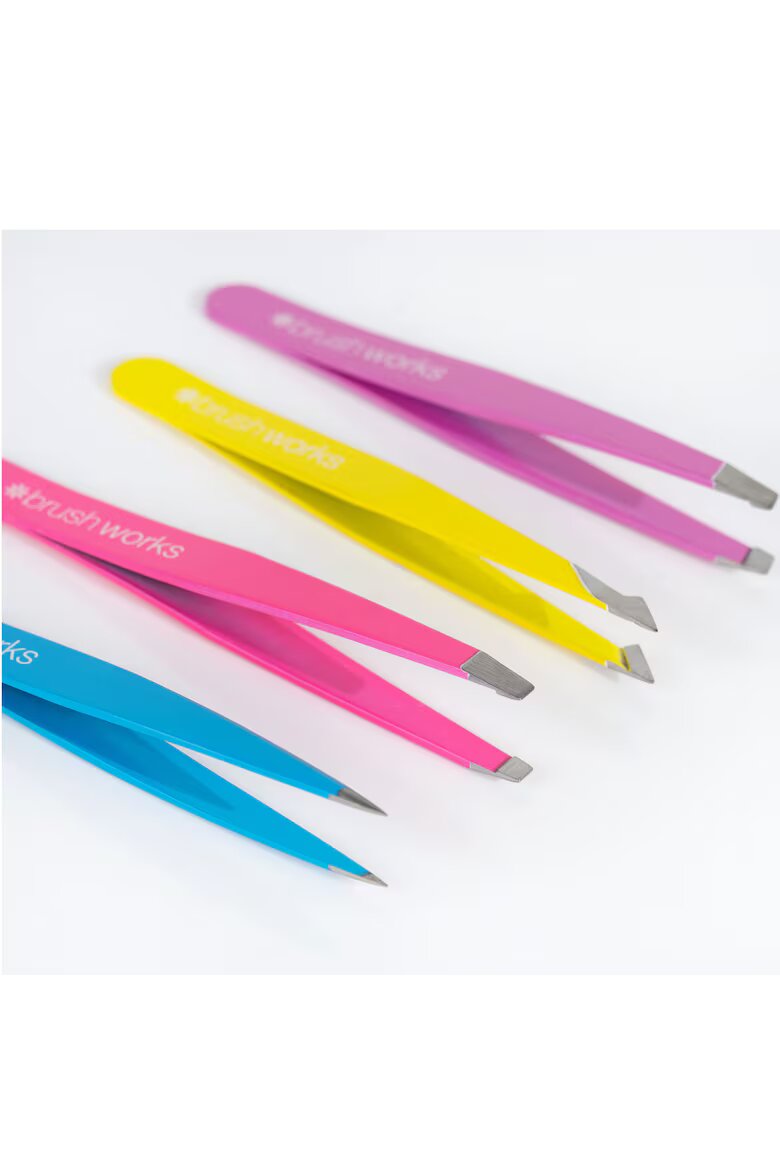 Brushworks Комплект 4 пинсети Neon