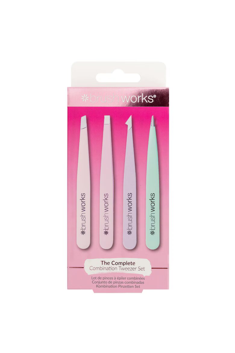 Brushworks Комплект пинсети Pastel 4 вида