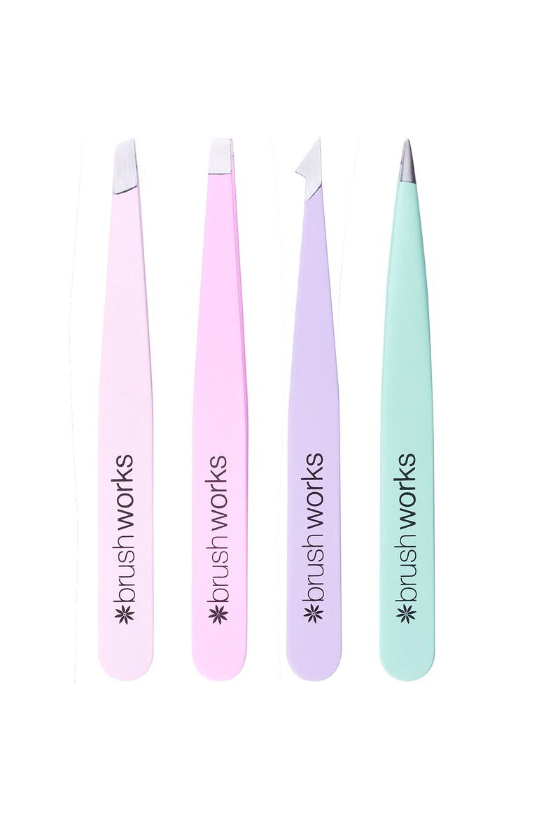 Brushworks Комплект пинсети Pastel 4 вида