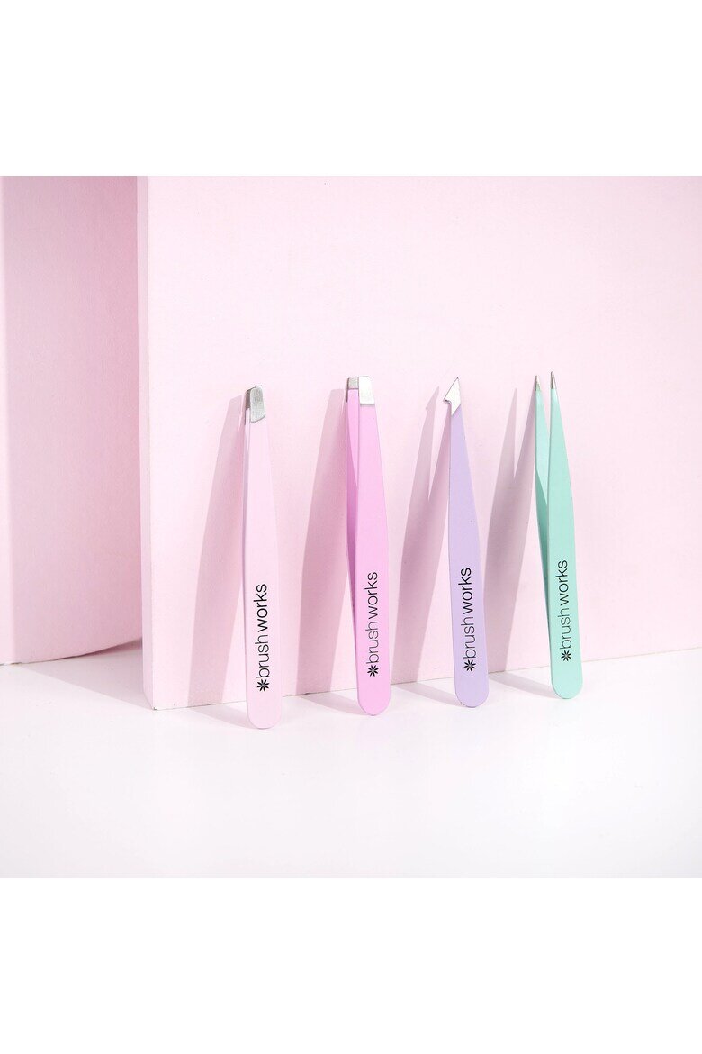 Brushworks Комплект пинсети Pastel 4 вида