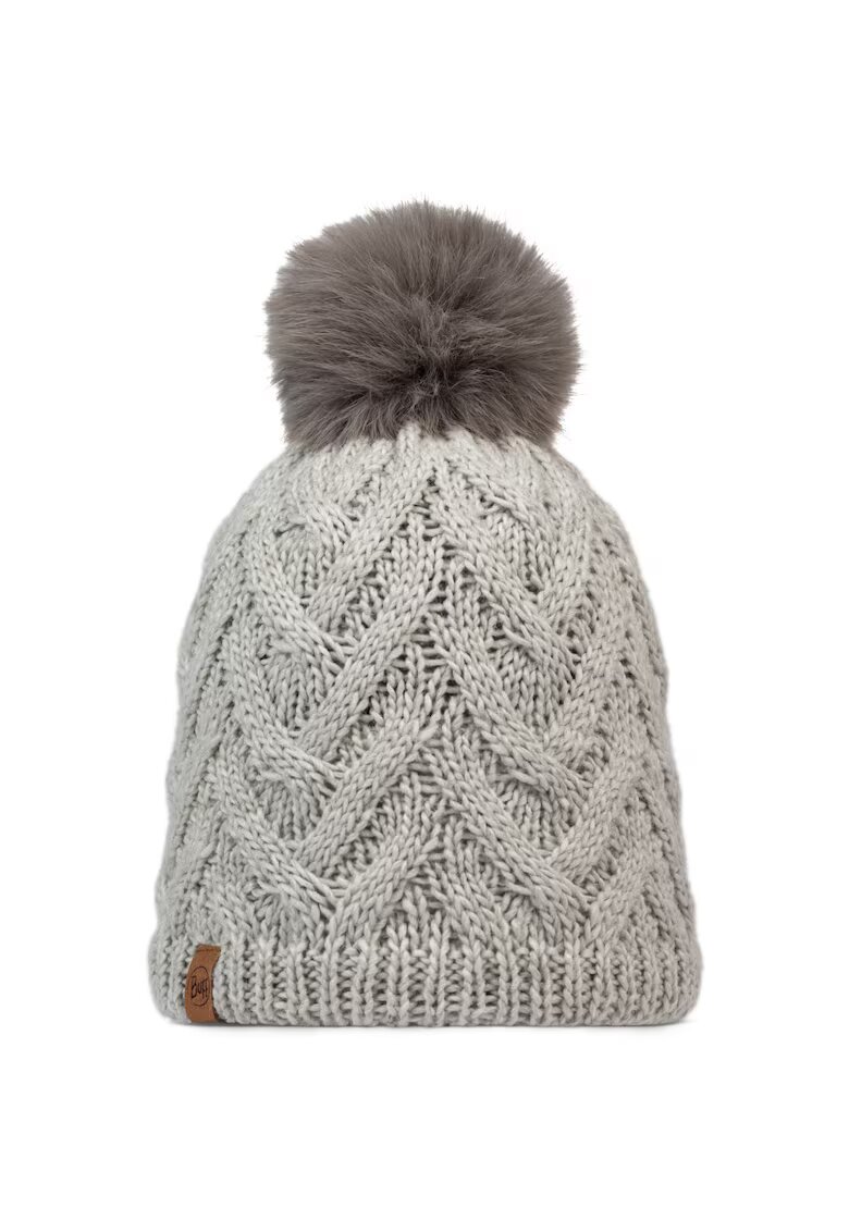 Buff Дамска шапка - Knitted Fleece Caryn Beanie 301410 - Сив