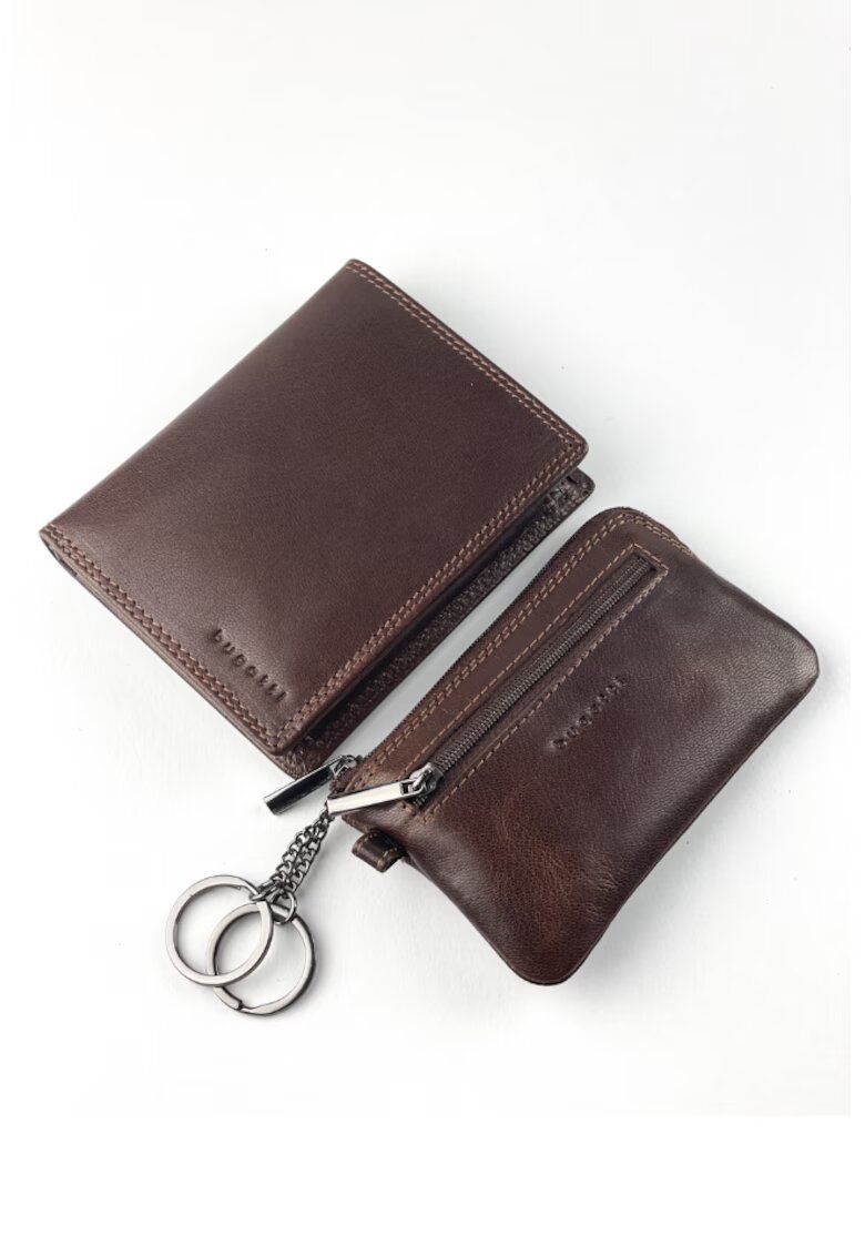 Bugatti Мъжки комплект с портфейл - RFID защитен - 49375
