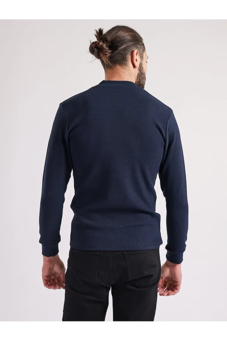 Bumbacel 100% COTTON Мъжка блуза с дълъг ръкав от памук с яка