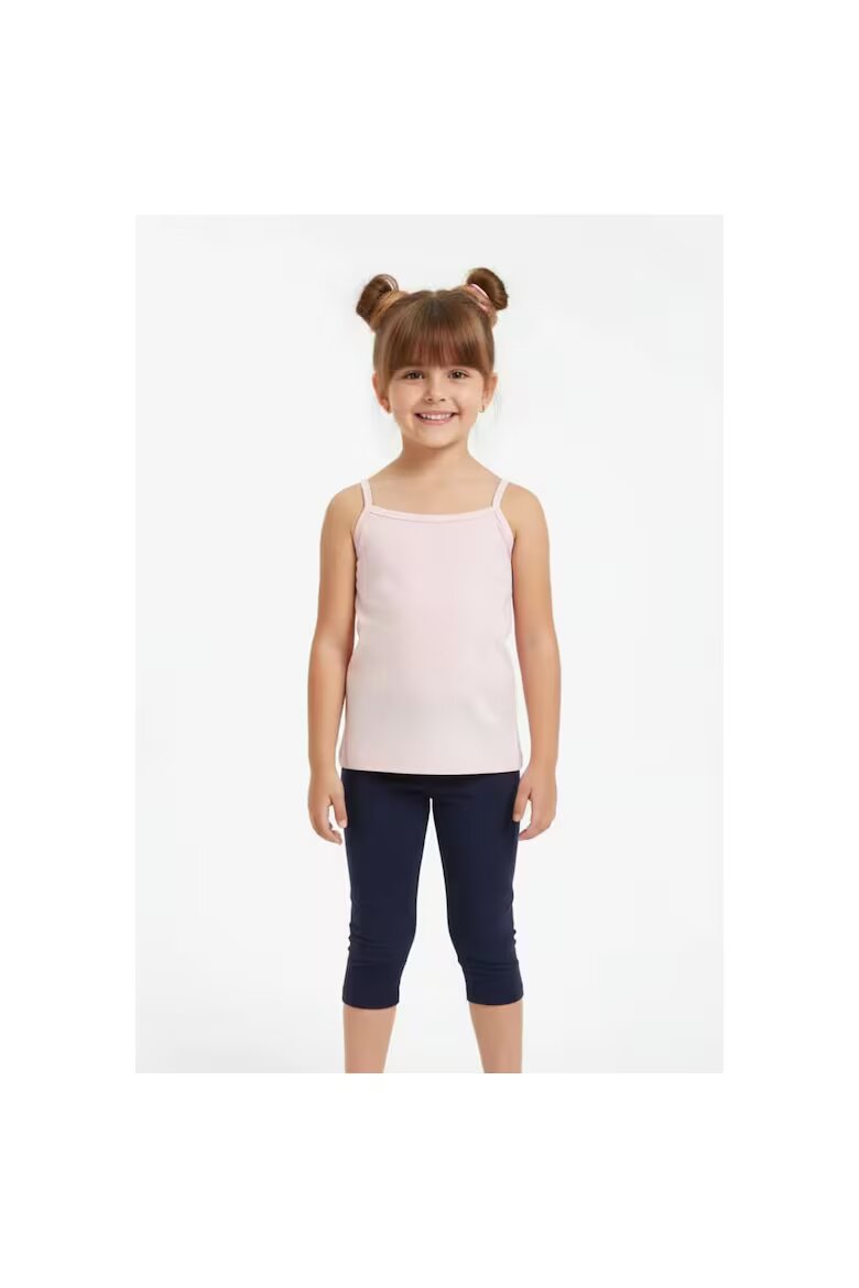 Bumbacel 100% COTTON Памучен потник за момиче с презрамки Розово