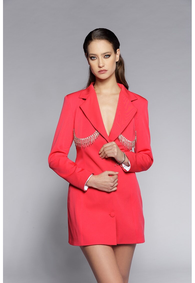 Cactus the Brand Рокля тип сако с гол гръб