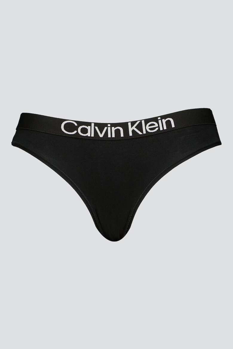CALVIN KLEIN Бикини с еластична талия с лого - 3 чифта Черен