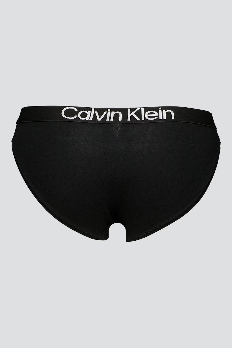 CALVIN KLEIN Бикини с еластична талия с лого - 3 чифта Черен