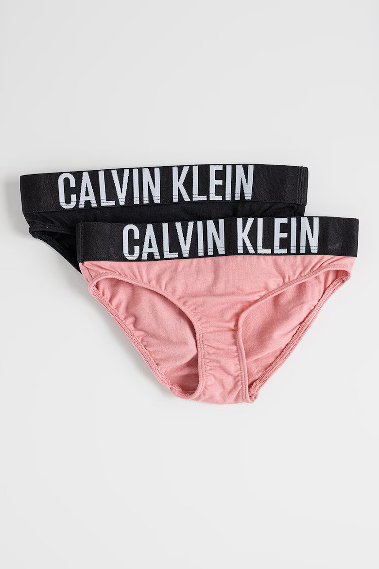 CALVIN KLEIN Бикини с лого - 2 чифта Черен/Розово