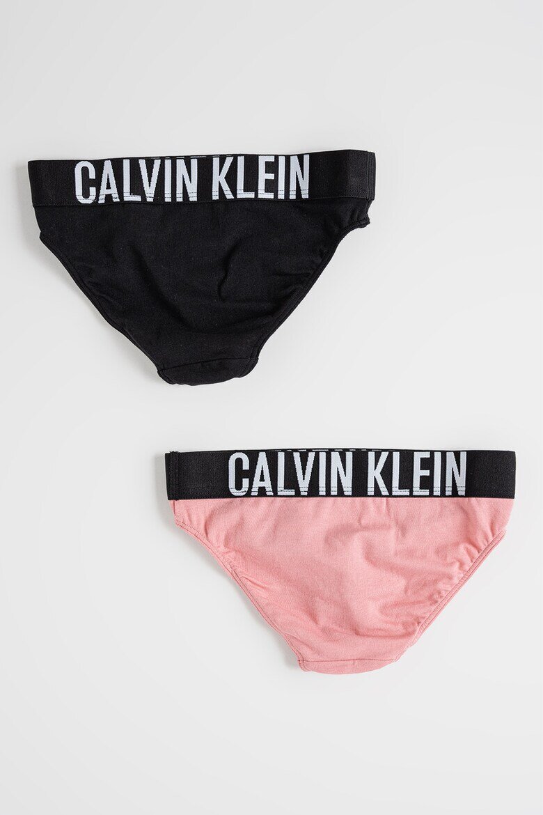 CALVIN KLEIN Бикини с лого - 2 чифта Черен/Розово