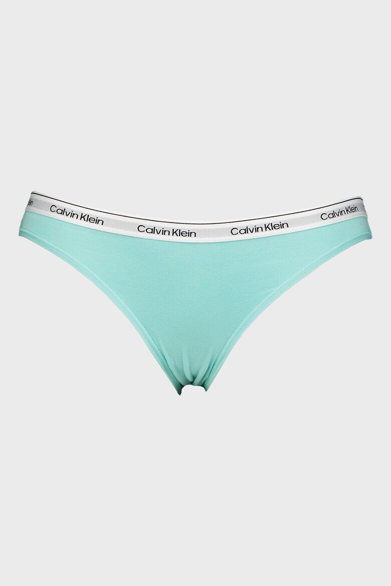CALVIN KLEIN Бикини с лого - 3 чифта Бял/Черен/Тюркоаз