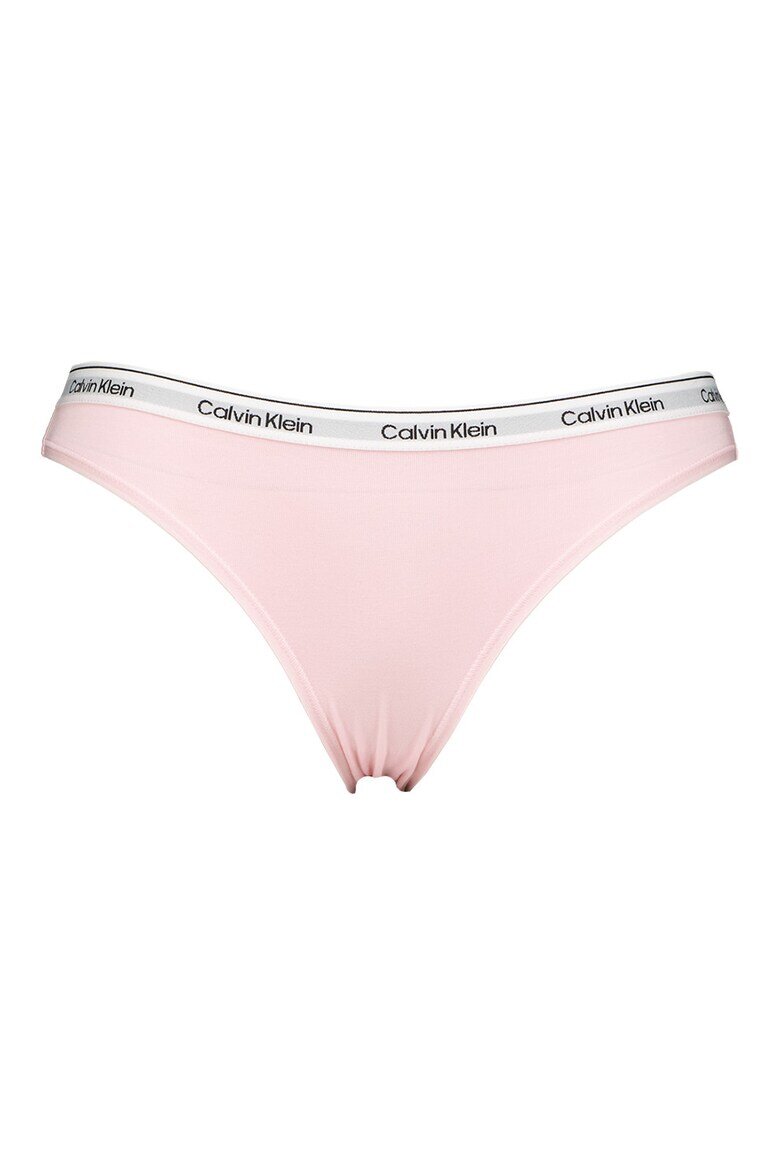 CALVIN KLEIN Бикини с лого - 3 чифта Пастелнорозов/Сив меланж/Шам фъстък зелено