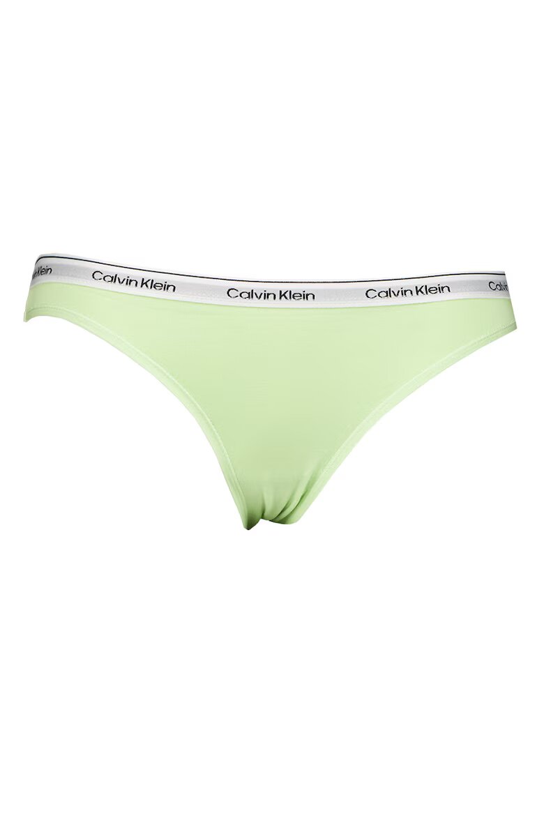 CALVIN KLEIN Бикини с лого - 3 чифта Пастелнорозов/Сив меланж/Шам фъстък зелено