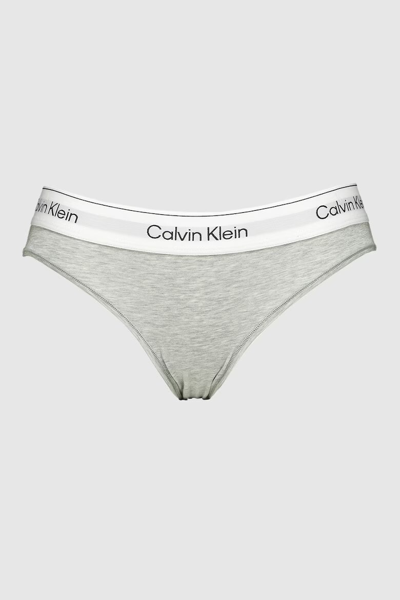 CALVIN KLEIN Бикини с модал с лого Светло сив