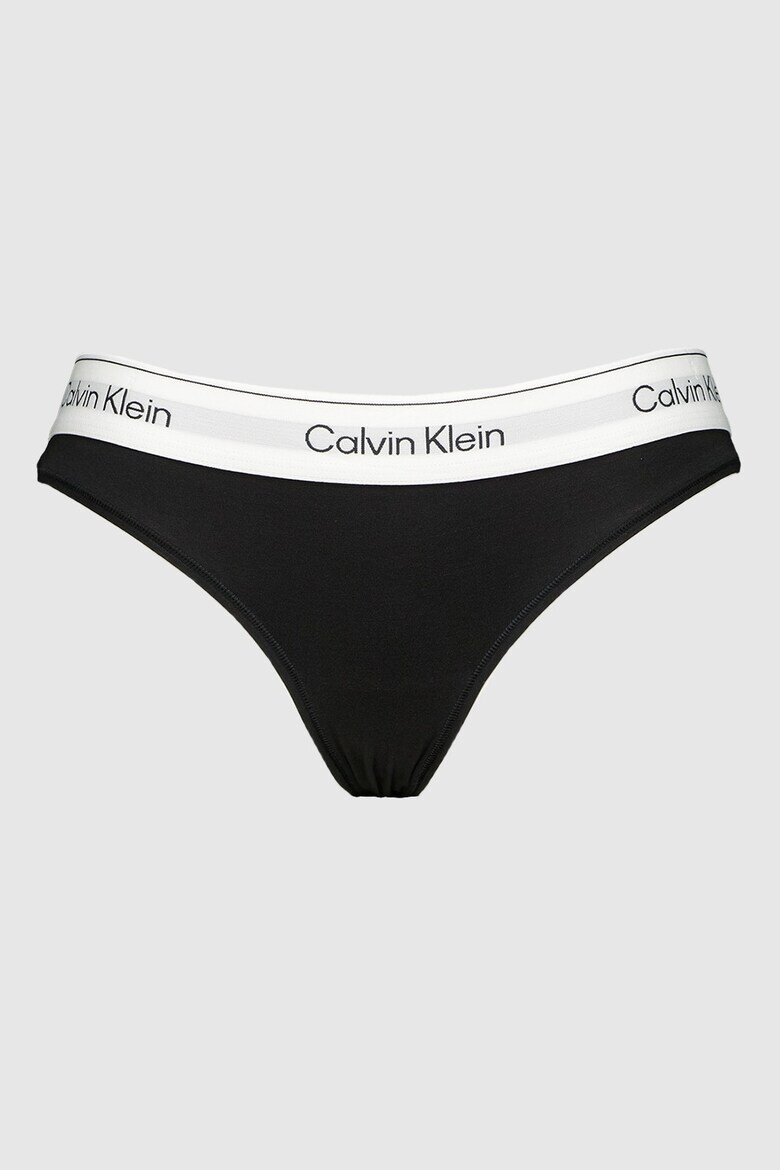 CALVIN KLEIN Бикини тип бразилиана с модал Черен