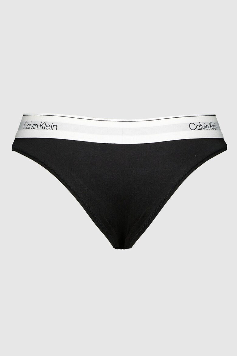 CALVIN KLEIN Бикини тип бразилиана с модал Черен