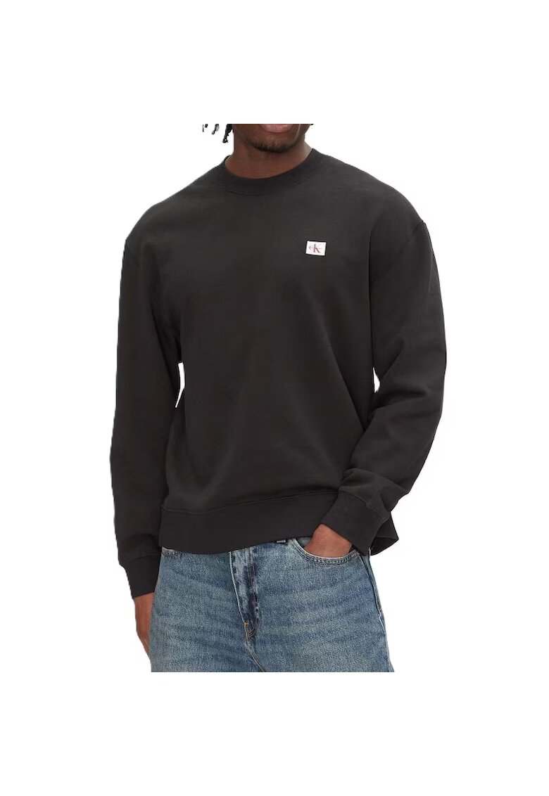 CALVIN KLEIN Блуза LS EU 350TERRY BADGE CNSWTSHRT-LV04RC273G-UB1