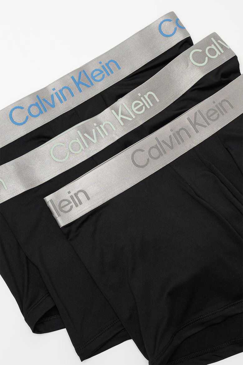 CALVIN KLEIN Боксерки с еластична талия - 3 чифта Черен въглерод
