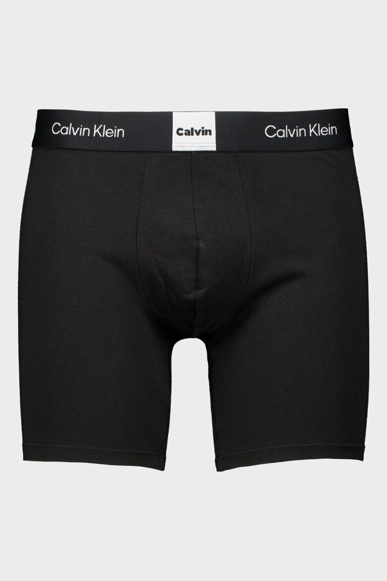 CALVIN KLEIN Боксерки с контрастна талия 3 чифта Черен