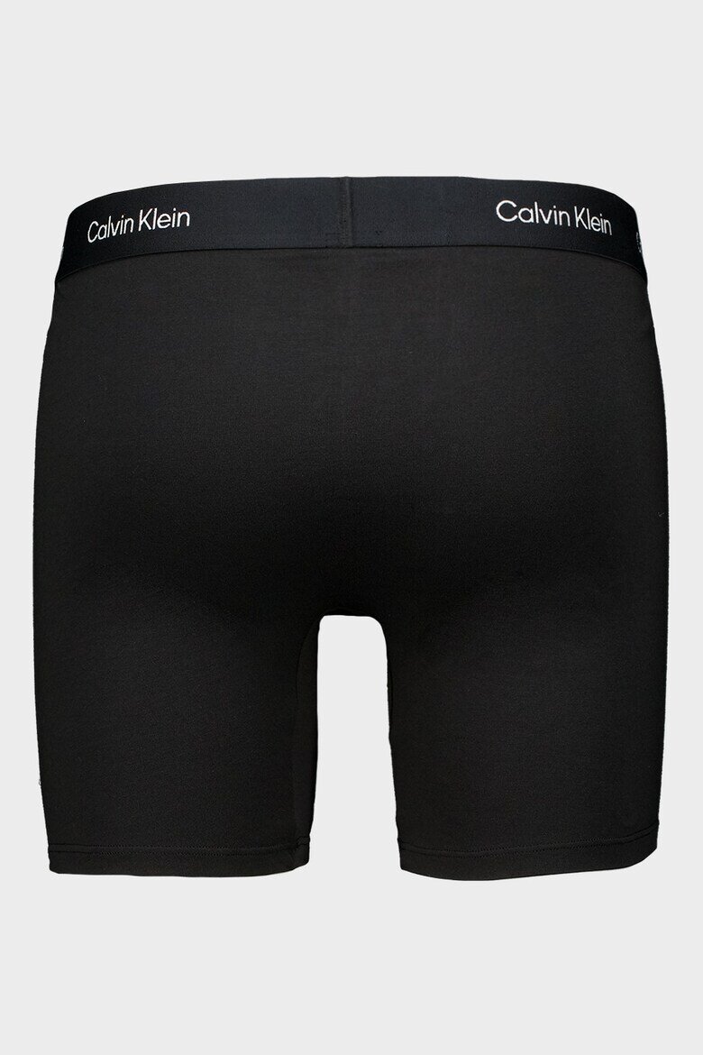 CALVIN KLEIN Боксерки с контрастна талия 3 чифта Черен
