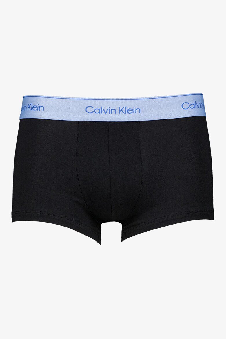 CALVIN KLEIN Боксерки с контрастно лого 5 чифта Избеляло черно