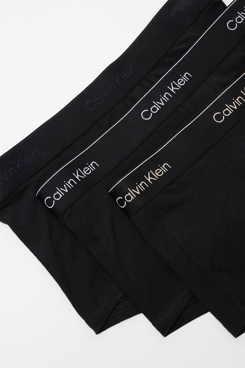 CALVIN KLEIN Боксерки с лого - 3 чифта Антрацитно черно