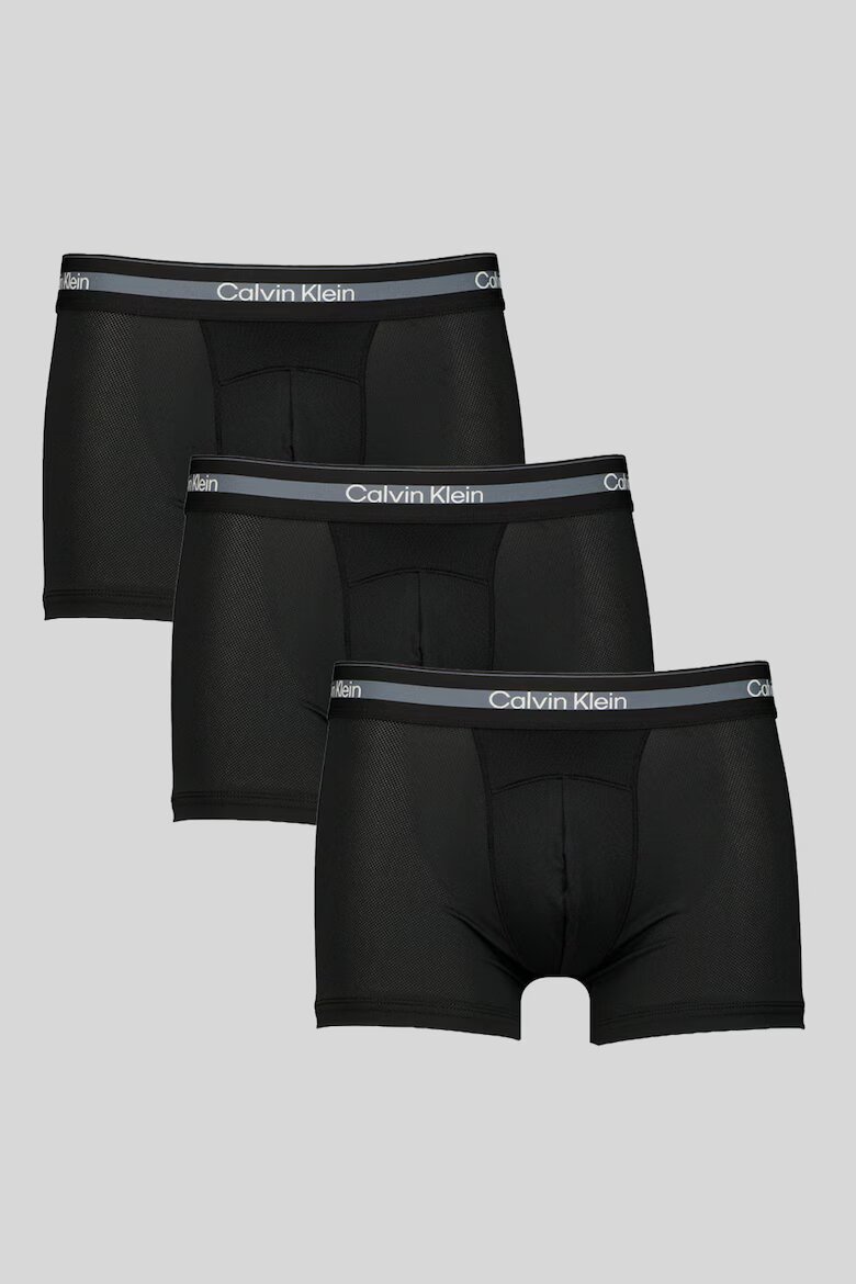 CALVIN KLEIN Боксерки с лого 3 чифта Антрацитно черно