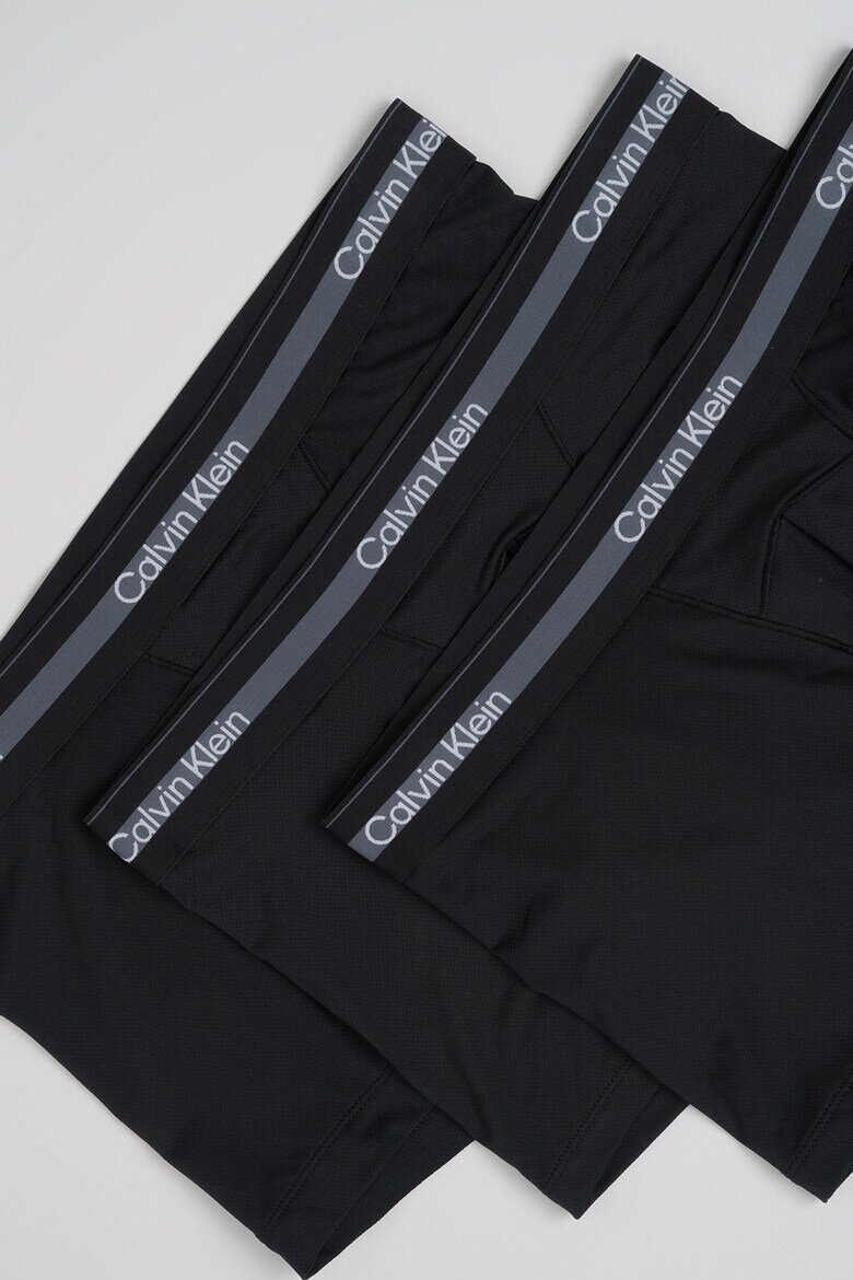 CALVIN KLEIN Боксерки с лого 3 чифта Антрацитно черно