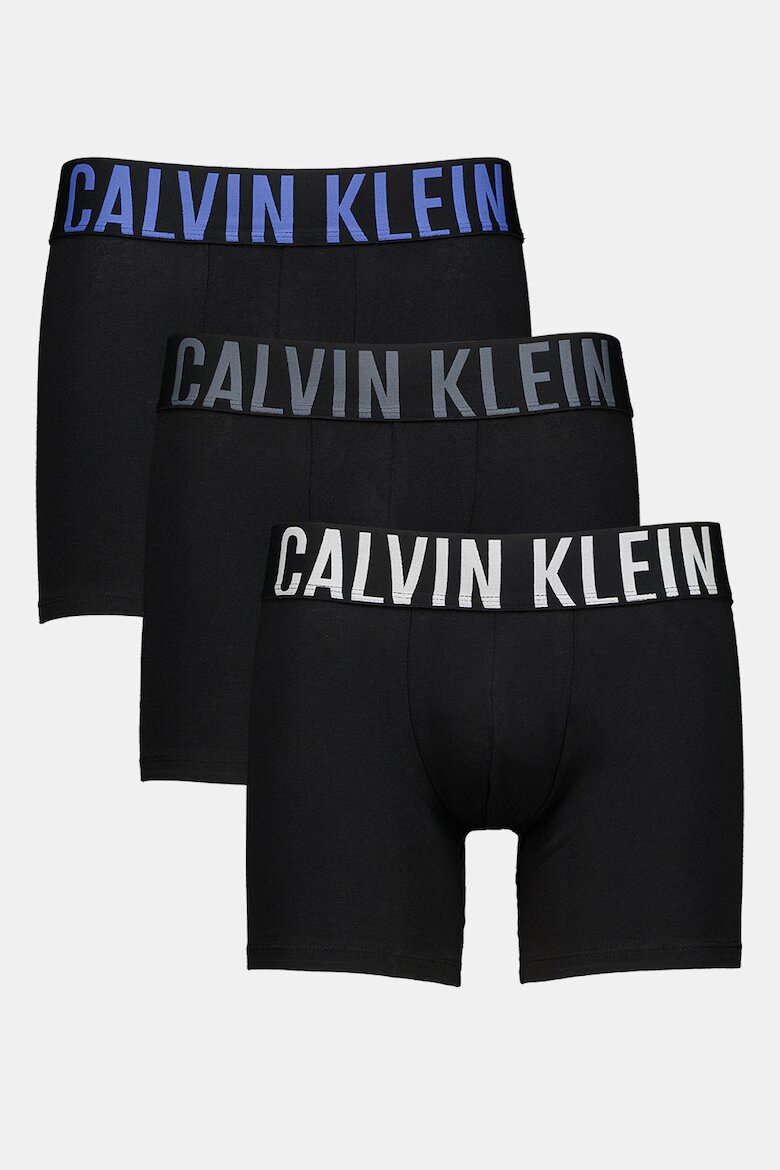 CALVIN KLEIN Боксерки с лого - 3 чифта Бял/Черен/Син