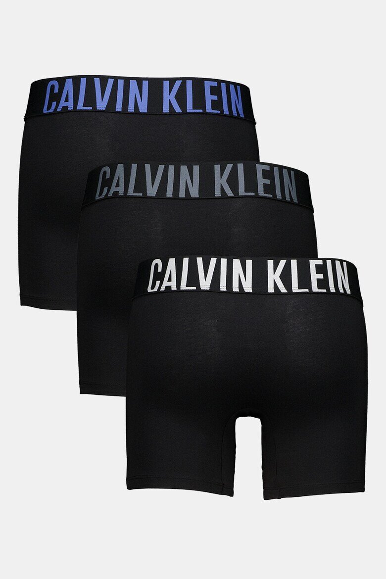 CALVIN KLEIN Боксерки с лого - 3 чифта Бял/Черен/Син