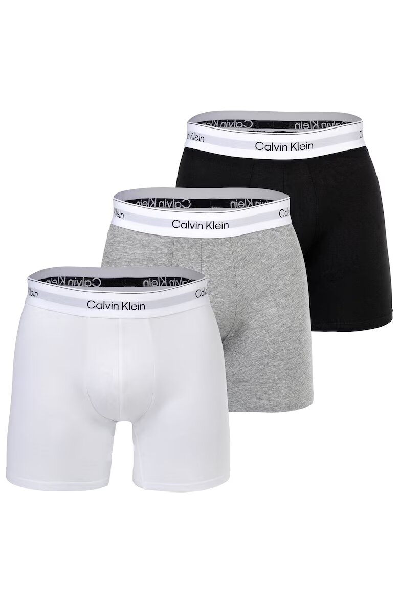 CALVIN KLEIN Боксерки с лого - 3 чифта Бял/Черен/Сив