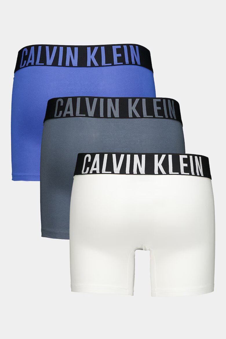 CALVIN KLEIN Боксерки с лого - 3 чифта Бял/Светлосин/Tъмносив