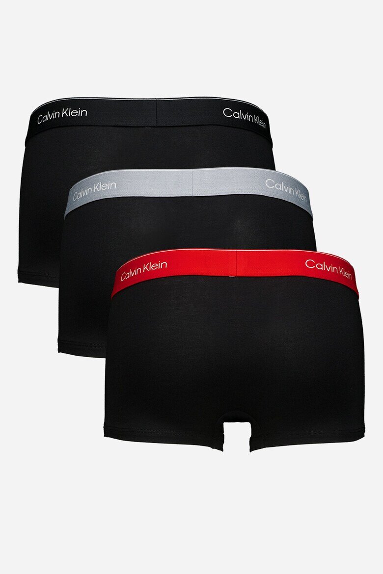 CALVIN KLEIN Боксерки с лого - 3 чифта Черен/Аленочервен