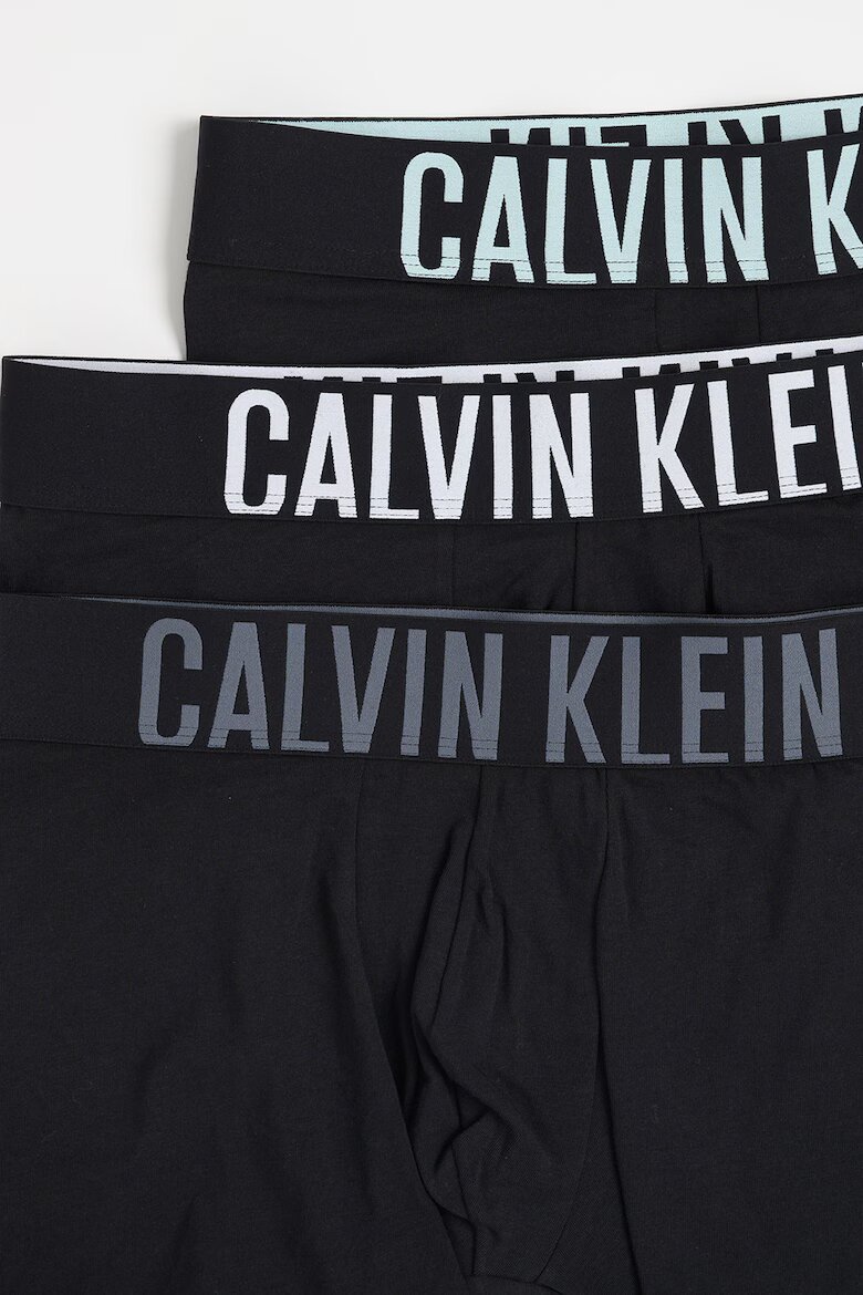 CALVIN KLEIN Боксерки с лого - 3 чифта Черен/Антрацитно сиво/Tъмносив