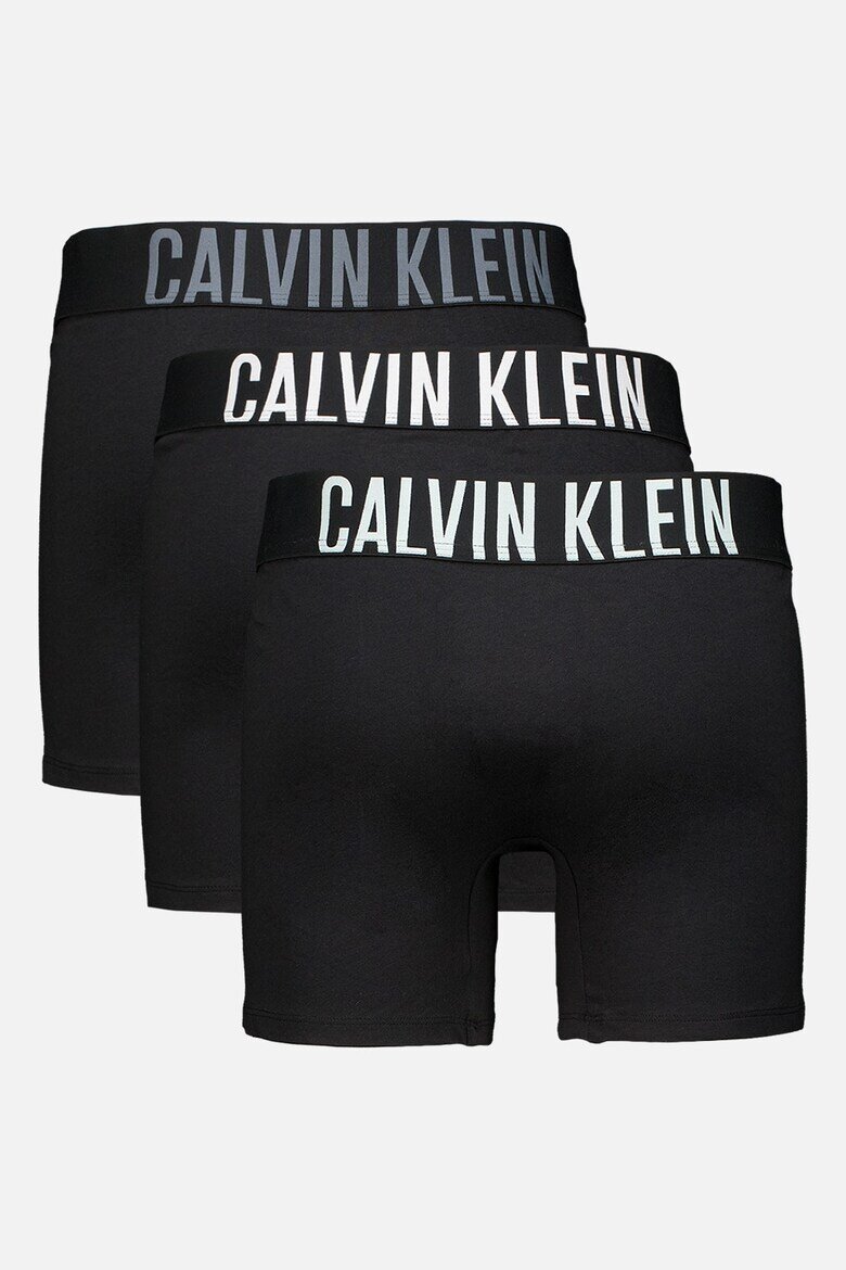 CALVIN KLEIN Боксерки с лого - 3 чифта Черен/Антрацитно сиво/Tъмносив