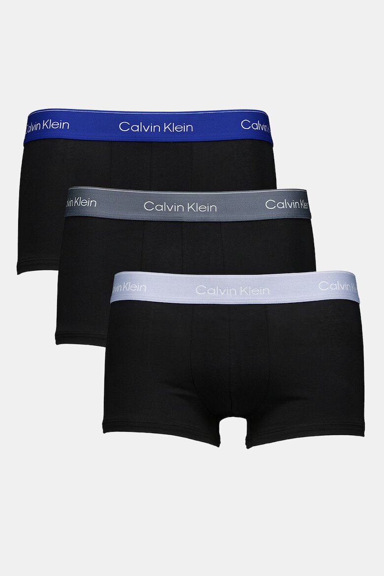 CALVIN KLEIN Боксерки с лого - 3 чифта Черен/Син