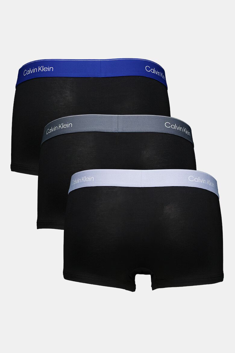 CALVIN KLEIN Боксерки с лого - 3 чифта Черен/Син