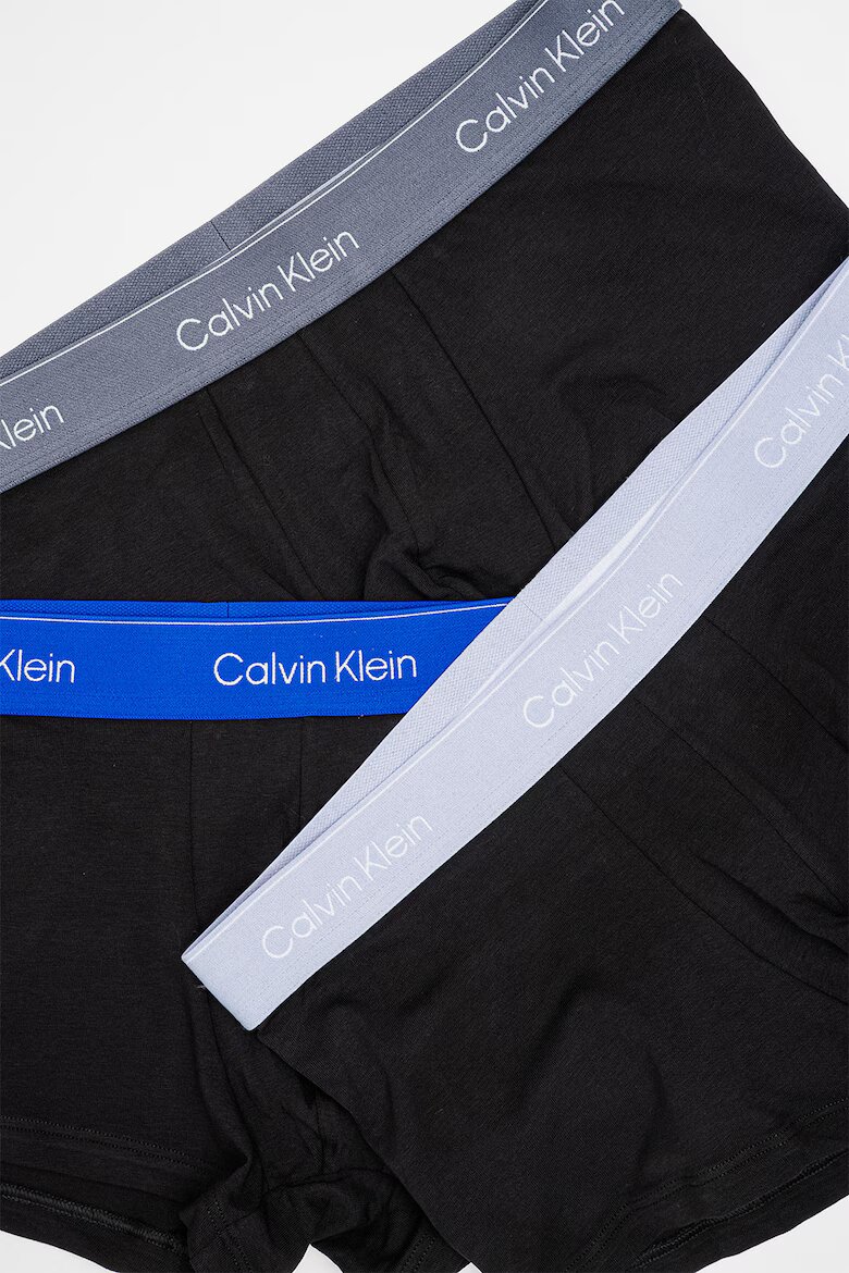 CALVIN KLEIN Боксерки с лого - 3 чифта Черен/Син
