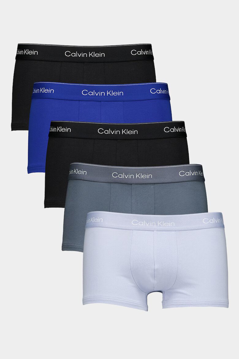 CALVIN KLEIN Боксерки с лого - 5 чифта Черен/Светлосин/Tъмносив