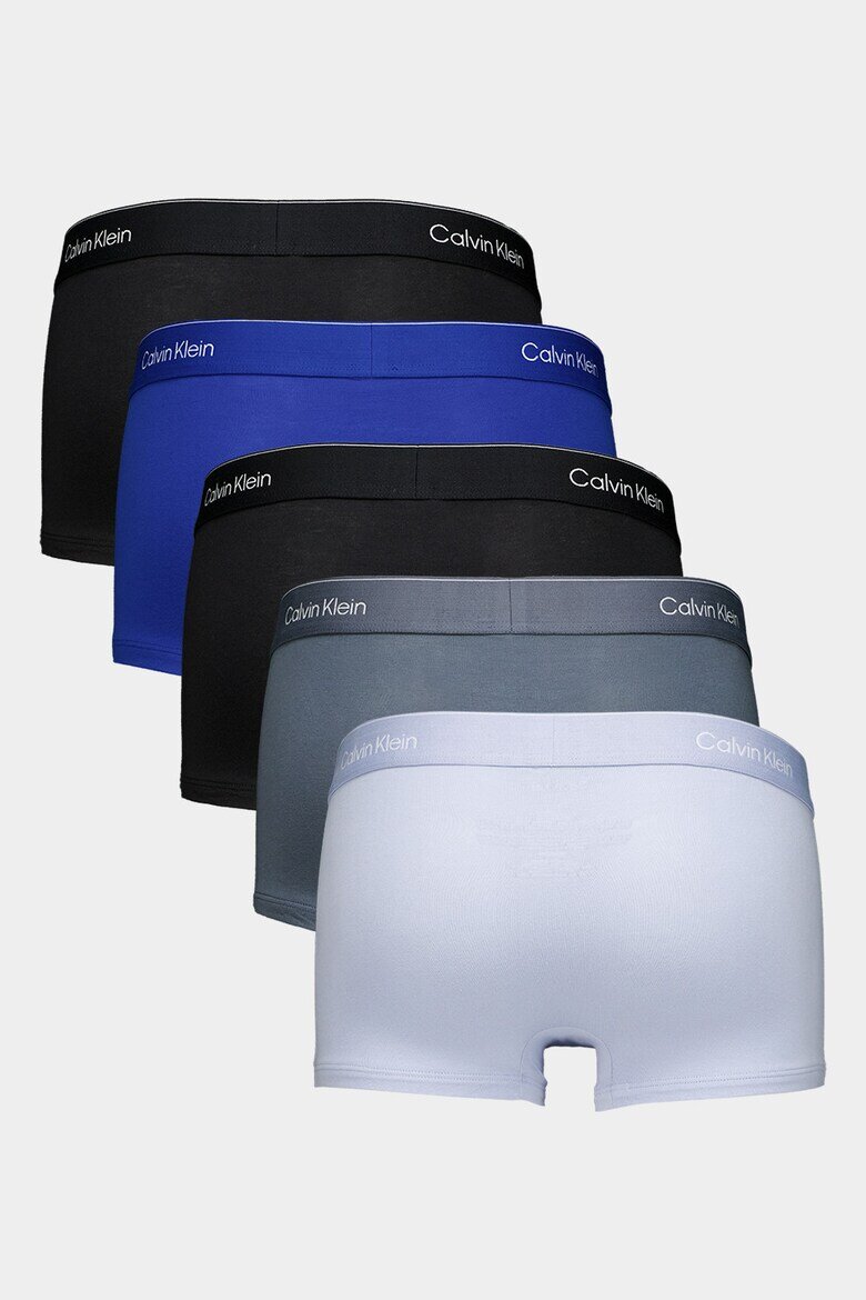 CALVIN KLEIN Боксерки с лого - 5 чифта Черен/Светлосин/Tъмносив
