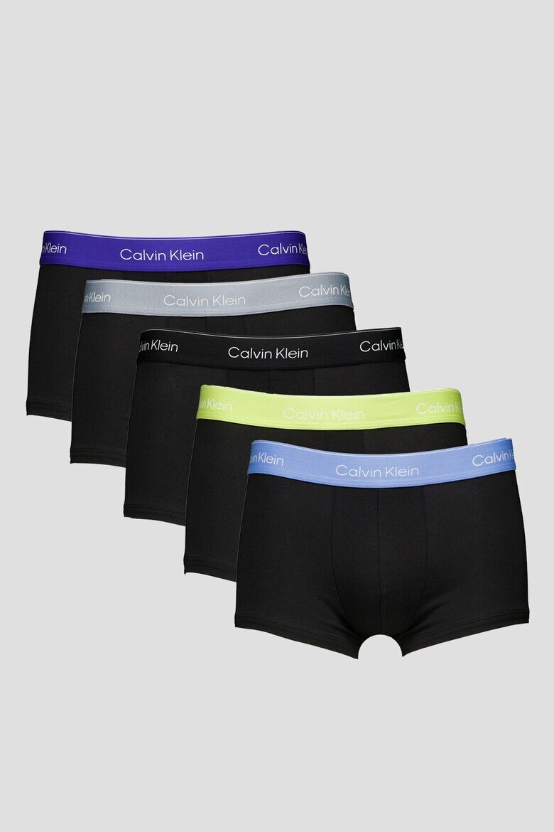 CALVIN KLEIN Боксерки с лого - 5 чифта Светло сив/Лайм зелено/Син