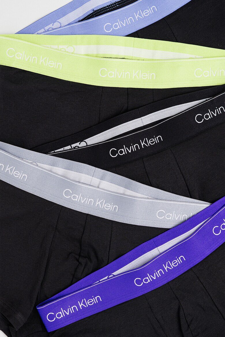 CALVIN KLEIN Боксерки с лого - 5 чифта Светло сив/Лайм зелено/Син