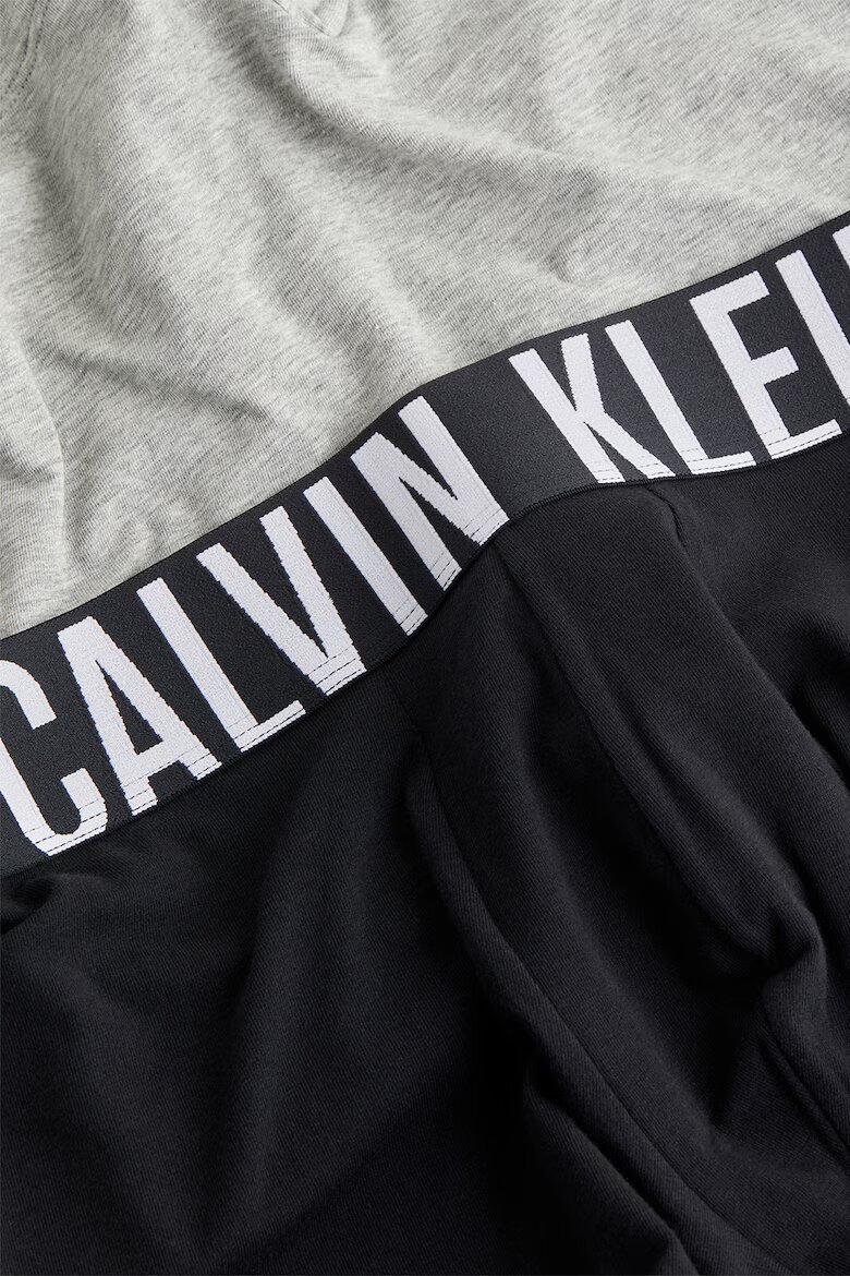 CALVIN KLEIN Боксерки с лого на талията - 3 чифта Бял/Черен/Светло сив