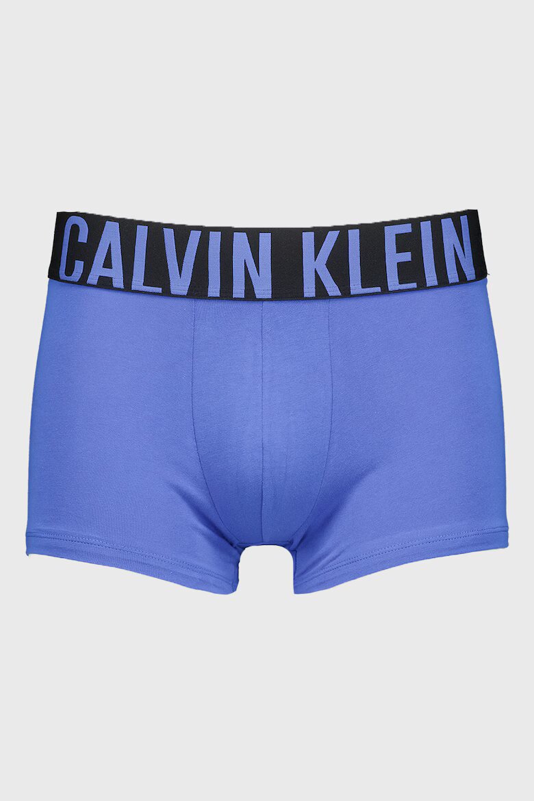 CALVIN KLEIN Боксерки с лого на талията - 3 чифта Бял/Син/Tъмносив