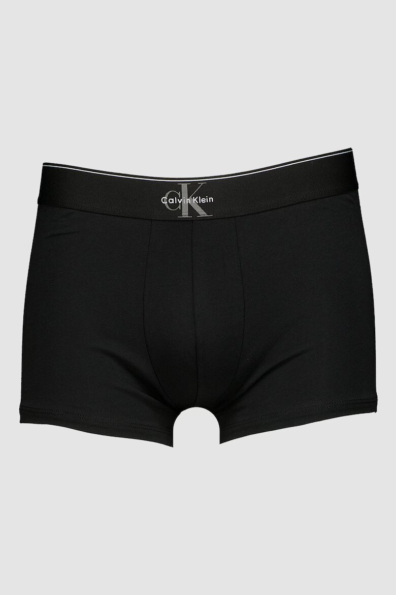 CALVIN KLEIN Боксерки с лого на талията - 3 чифта Черен