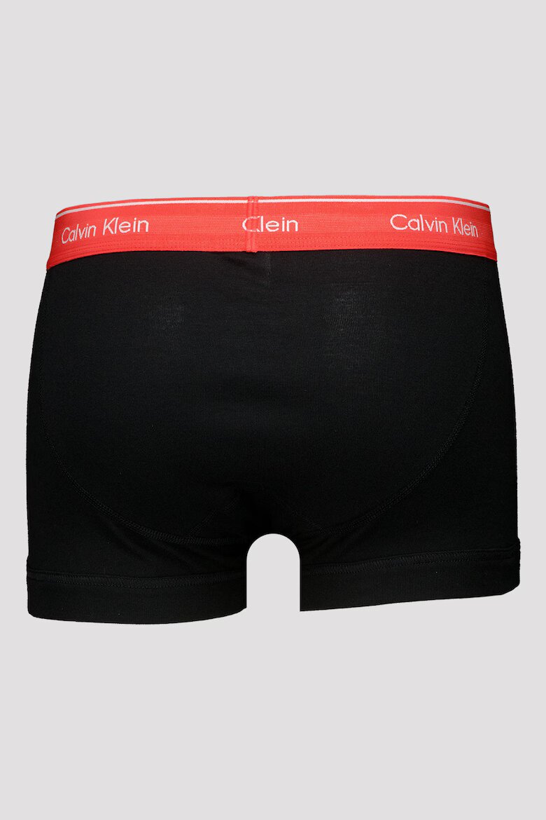 CALVIN KLEIN Боксерки с лого на талията - 3 чифта Черен/Корал/Светлосин