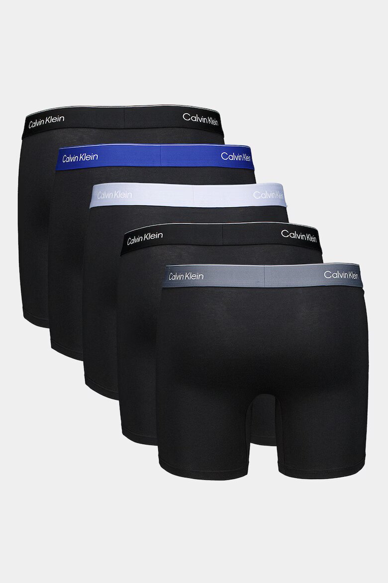 CALVIN KLEIN Боксерки с памук - 5 чифта Черен