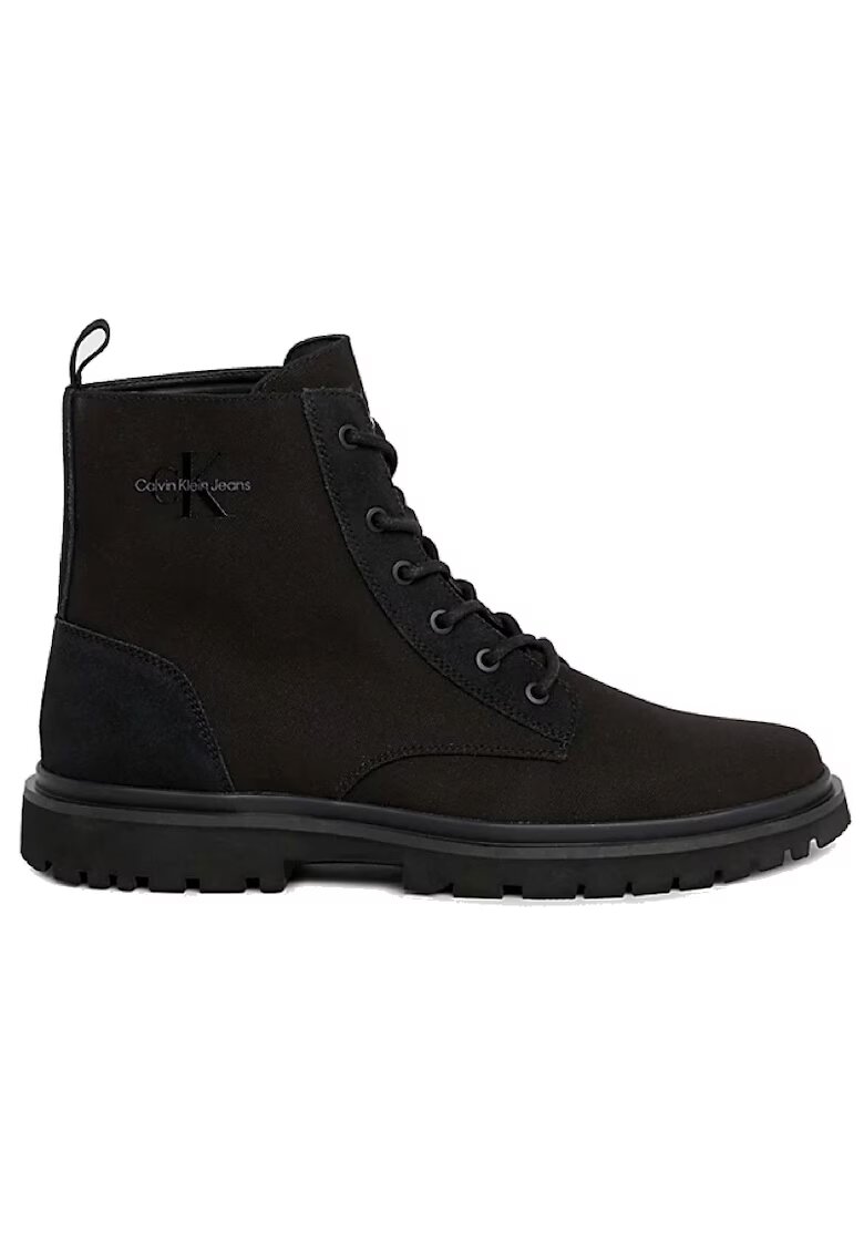 CALVIN KLEIN Боти за мъже - eva boot mid laceup mix - YM0YM00965-0GT - Черни