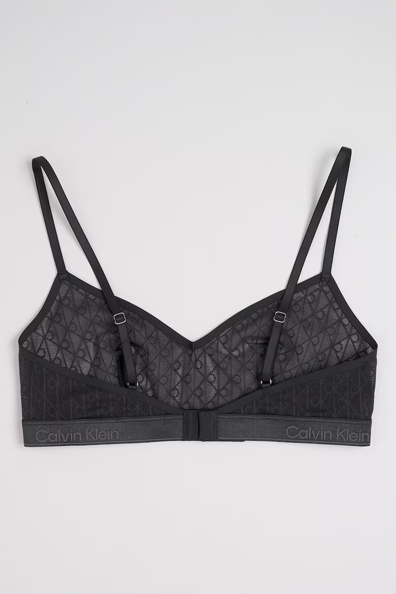 CALVIN KLEIN Бюстие с лого Черен